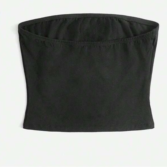 SHEIN Black and Red Graphic Tube Top - Picture 2 of 3